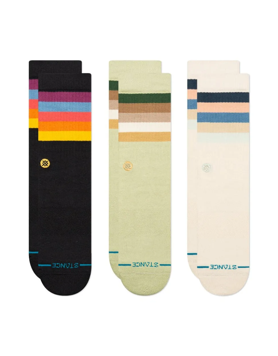 MALIBOO CREW SOCKS 3 PACK